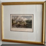 A17. Framed etching. View in the Regent's Park.